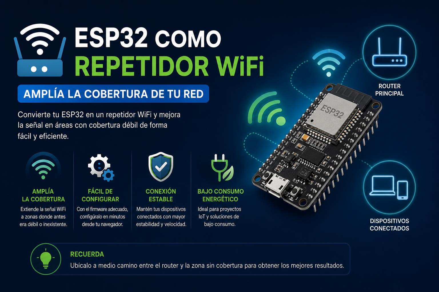 esp 32 como repetidor wifi