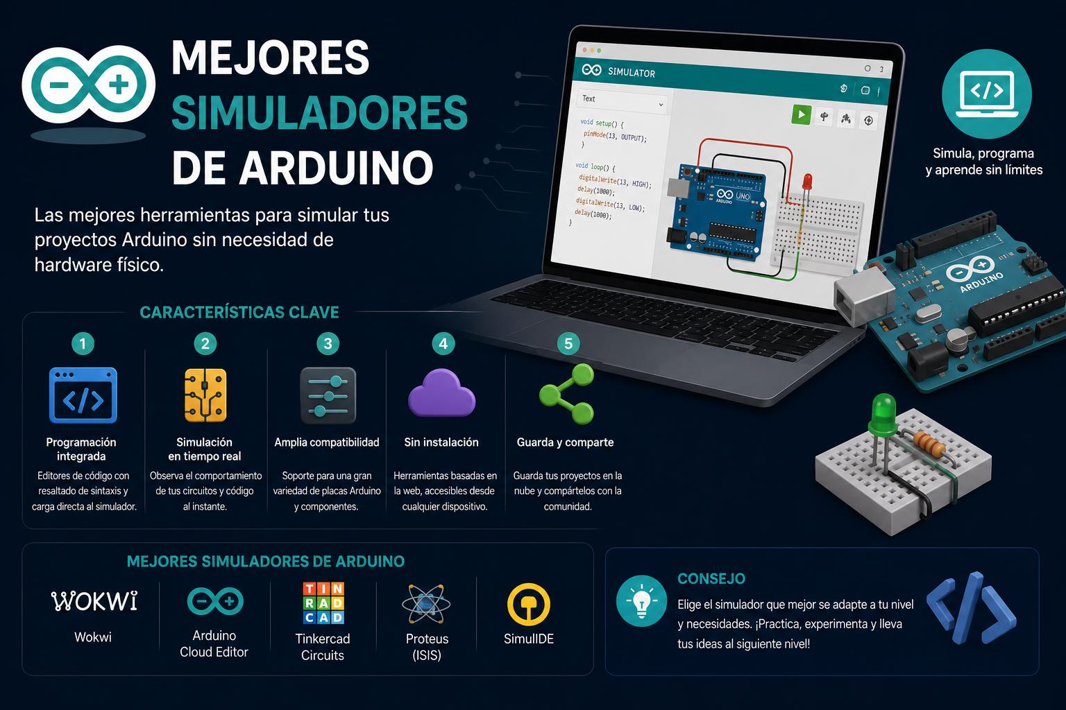 mejores simuladores de Arduino