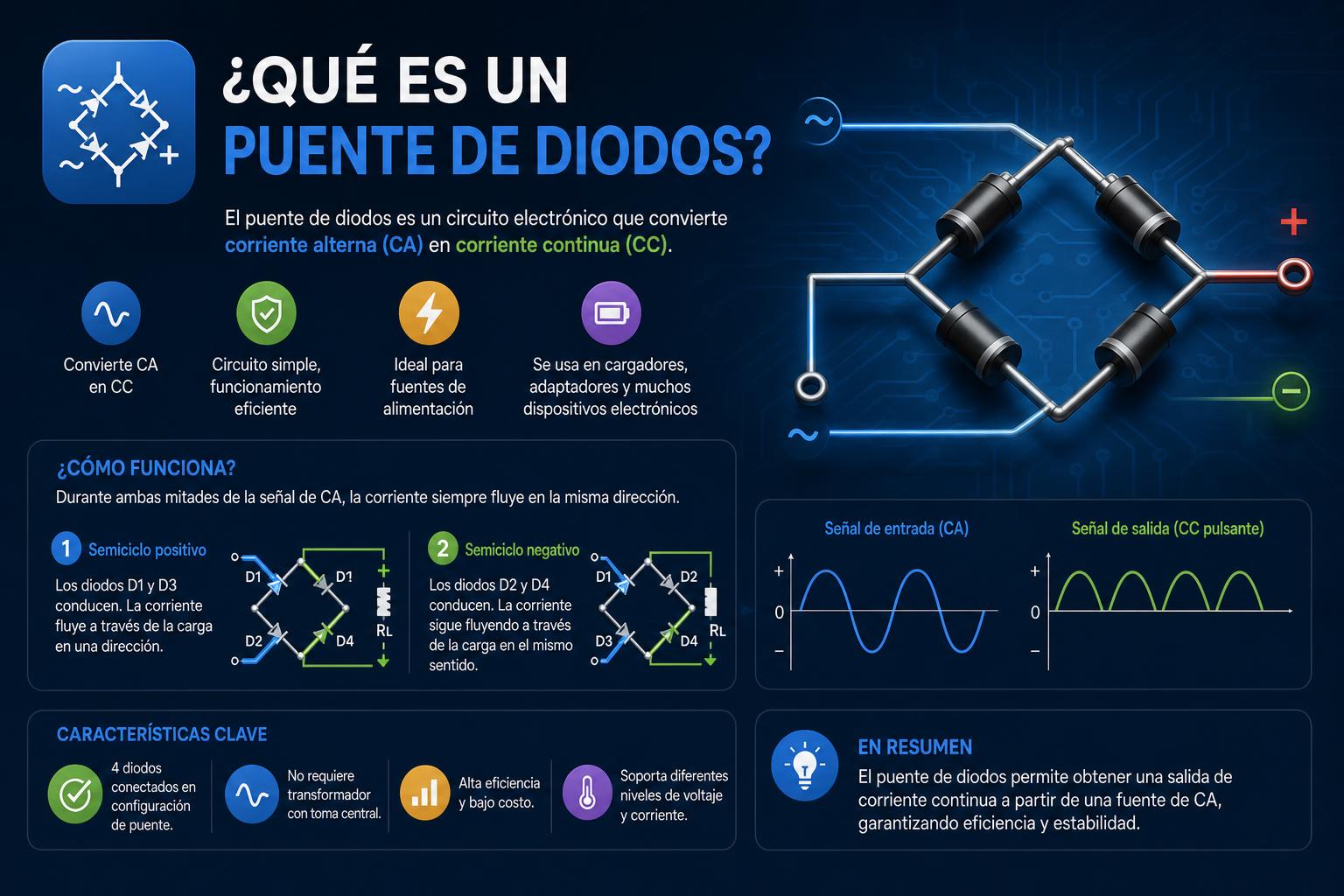 que es un puente de diodos