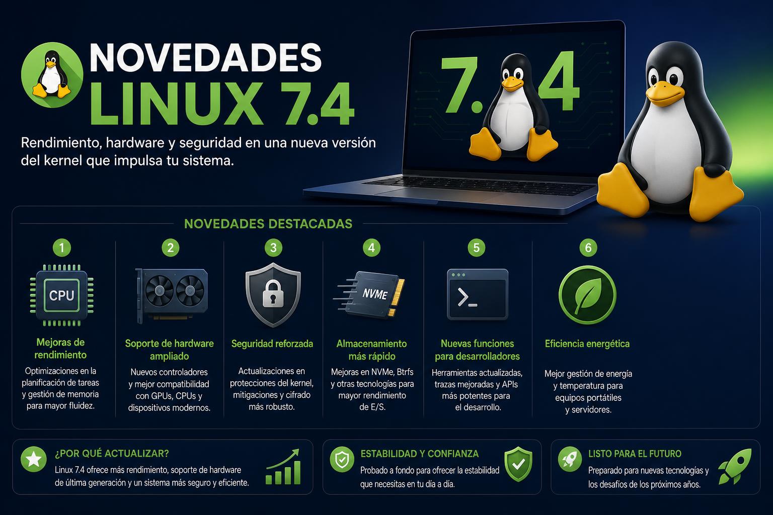 Novedades Linux 7.4